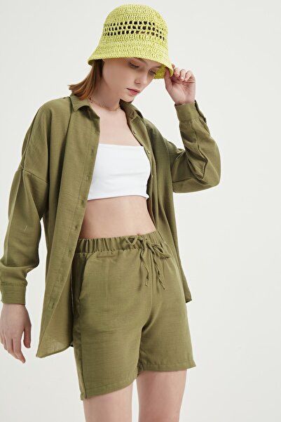 MEECY Women's Knitted Double Shorts Set