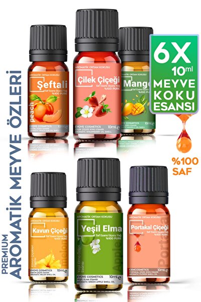Evove Cosmetics Meyve Rüyası Oda & Ortam Kokusu Serisi 6x10ml Esansiyel Uçucu...