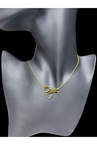 Pomodor Özge Isimli 925 Ayar Gümüş Kolye (altın Kaplama)