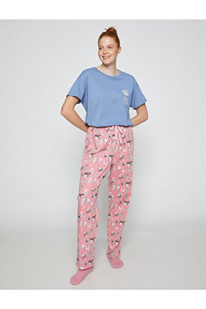 Koton Pyjama - Mehrfarbig - Mit Slogan