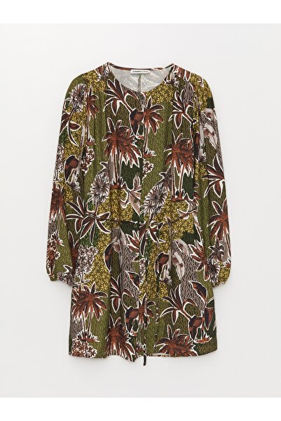 LC Waikiki Γυναικείο Τούνικ με σχέδιο Crew λαιμό