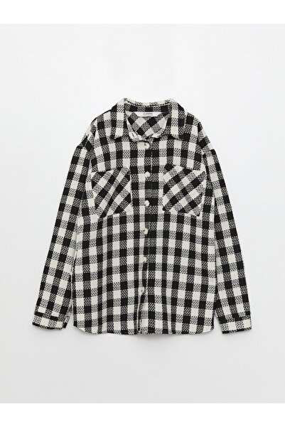 LC Waikiki Карирана риза за момиче с дълъг ръкав