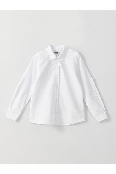 LC Waikiki Basic Long Sleeve Gabardine Boy's Shirt