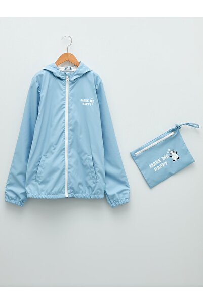 LC Waikiki Palton și geantă pentru fetiță cu glugă imprimată