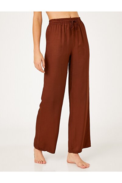 Koton Woven Pajama Bottoms with Lace Waist