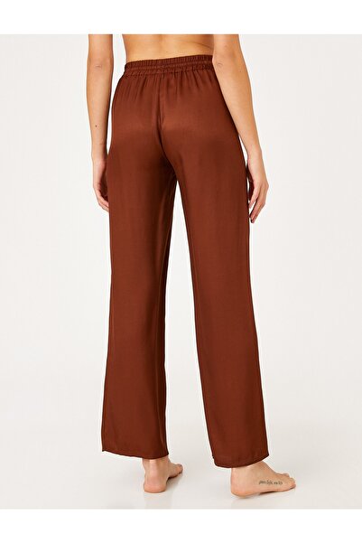 Koton Woven Pajama Bottoms with Lace Waist