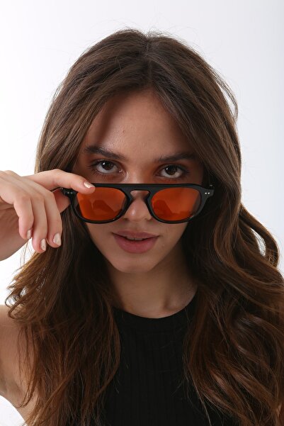 ModaLand Yeni Sezon Kadın Güneş Gözlüğü Turuncu Bakış