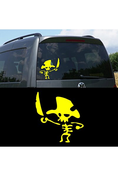 Melek Pazarı 20 X 20 Cm Pirate Skeleton Car Sticker