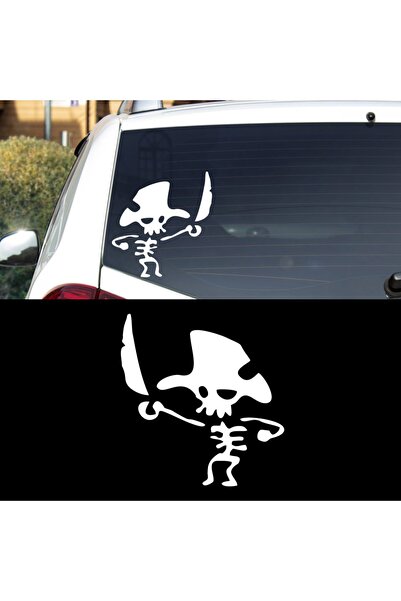 Melek Pazarı 20 X 20 Cm Pirate Skeleton Car Sticker
