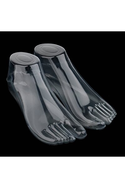 Acar Raf Çorap Teşhir Mankeni Plastik Ayak Pleksi Şeffaf