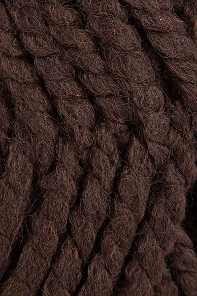 SENSY Premium Wool Ease Πλεκτό στο χέρι Καπέλο Μπερέ Καπέλο Σχοινί Poncho Κλωστή Ζακέτα Bitter Coffee