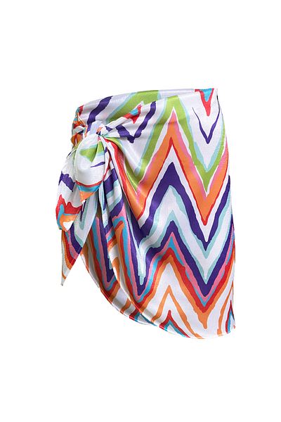 Bolder Hailey Rainbow Zigzag Short Pareo
