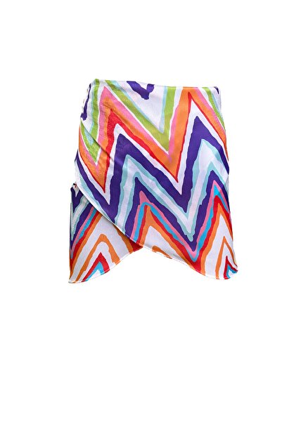 Bolder Hailey Rainbow Zigzag Short Pareo