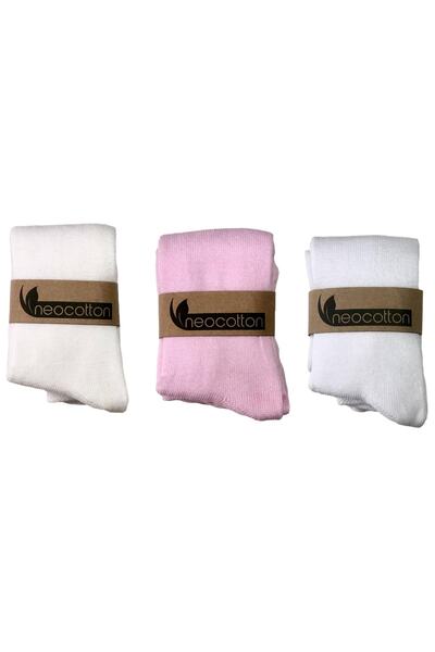 neocotton جوارب طويلة من القطن للأطفال مكونة من 3 قطع