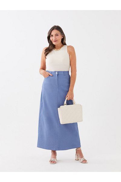 LC Waikiki Keskeny szabású, egyenes gabardin női szoknya