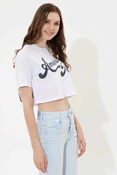 U.S. Polo Assn. Γυναικείο μπλουζάκι Navy Blue Crew Neck