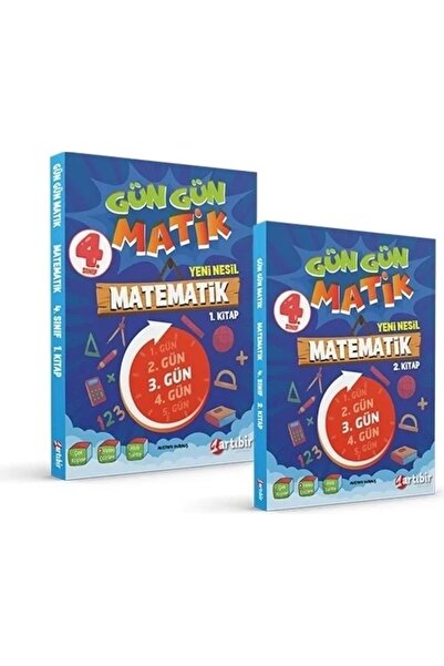 Artıbir Yayınları 4 Sınıf Gün Gün Matematik 2 Kitap Yeni Nesil Soru Bankası S...