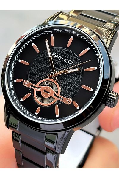 Ferrucci Automatic Mechanism Men's Wristwatch 3 Atm Waterproof Original Steel Band