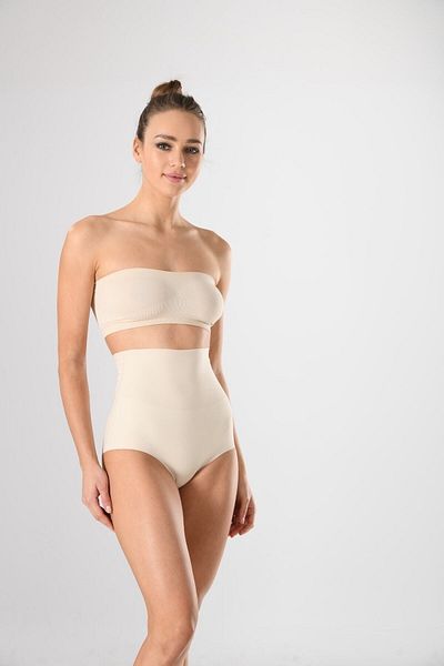 Miss Fit 14002 Chiloți pentru femei, fără sudură, cu talie foarte înaltă, din silicon, anti-alunecare, tricotați fără sudură