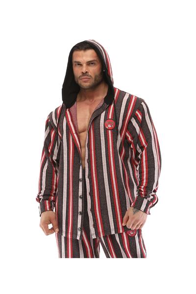 BGSM Kapşonlu Overshirt Geniş Kesim Kapşonlu Üst 5050