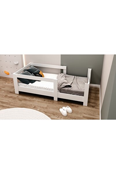 Herseycik Ninnimo Beyaz Mdf 90x190 Yatak Uyumlu Elit Montessori Karyola