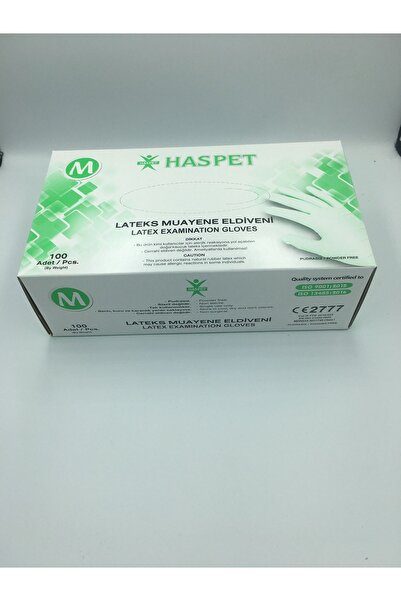 SHAHPACK Latex Pudralı Eldiven - Tıbbi Medikal Muayene Lateks Eldiven 100'lü ...