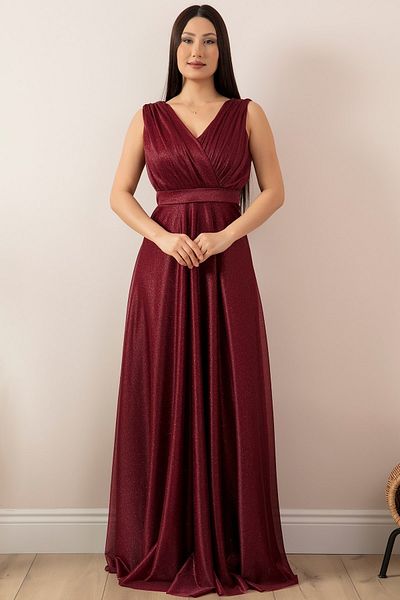 PULLIMM Rochie din tul argintiu cu mâneci zero 13419