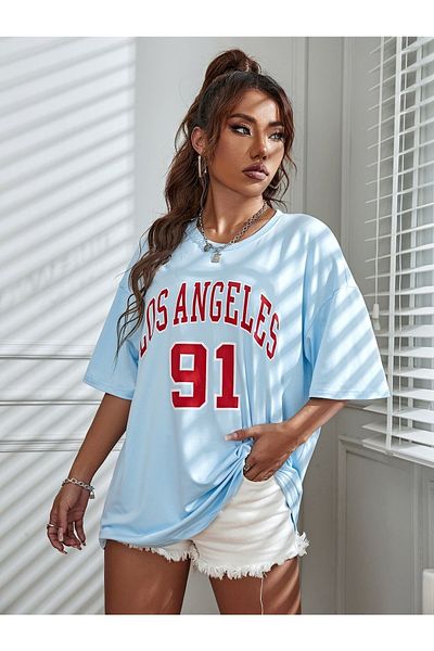 BENROMA Los Angeles 91 Printed Oversize Unisex T-Shirt