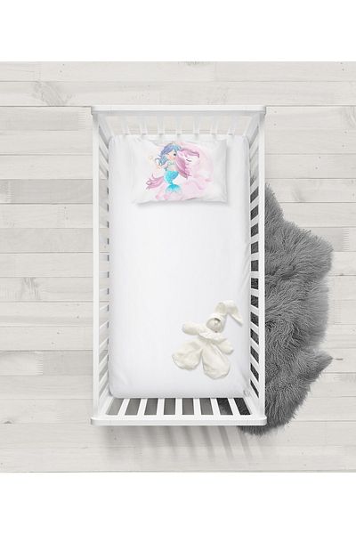 Erays Home Erayshome Mermaid 3D Digital Printed Baby Duvet Cover Set