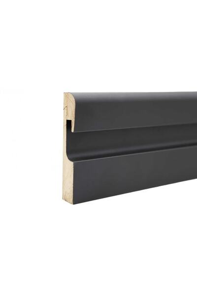 Emek Yapı Yalı Serisi Antrasit Led Kanallı Ledli Model 12cm Pvc Süpürgelik 25...