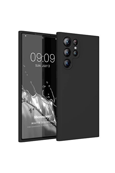 Microsonic Matte Silicone Samsung Galaxy S23 Ultra Kılıf Siyah