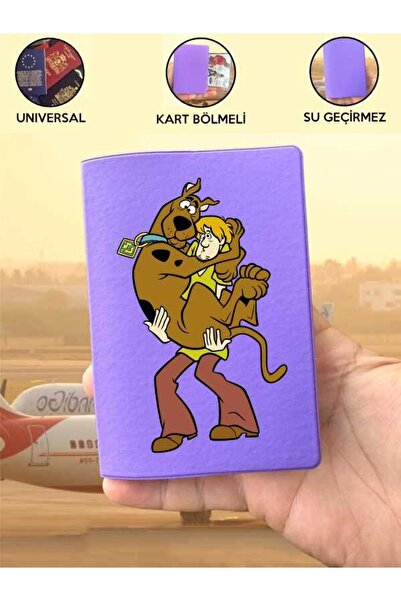 Cekuonline Scooby Purple Vinlex Passport Cover Container Compatible with All Country Passports