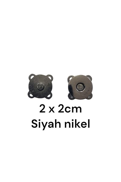 erdoğan hobi Magnetic Bag Magnet Sewn - 1 Piece Black Nickel Bag Wallet Closure with Wallet Magnet Sewn