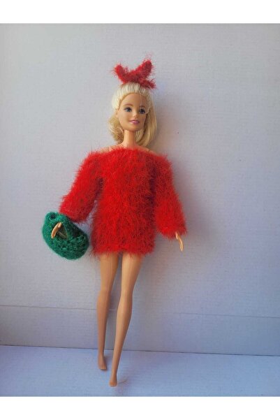 Zekids Barbie Bebek Için Sadece El Örgüsü Elbise Ve Çanta Gönderilmektedir. Barbie Bebek Dahil Değildir.