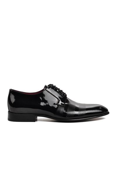 Pierre Loti 9642 Black Patent Leather Inside and Outside Genuine Leather Men's Classic Shoes