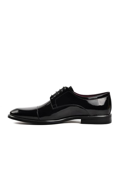Pierre Loti 0111 Black Patent Leather Inside and Outside Genuine Leather Men's Classic Shoes