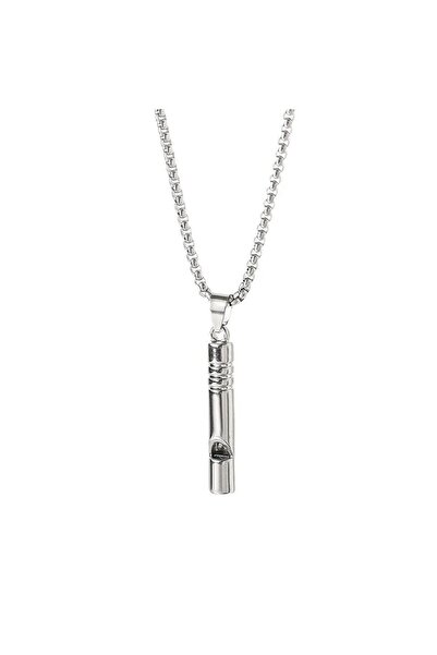 Herşey Nota قلادة صافرة حقيقية قابلة للاستخدام عالية ديسيبل من الفولاذ المقاو...