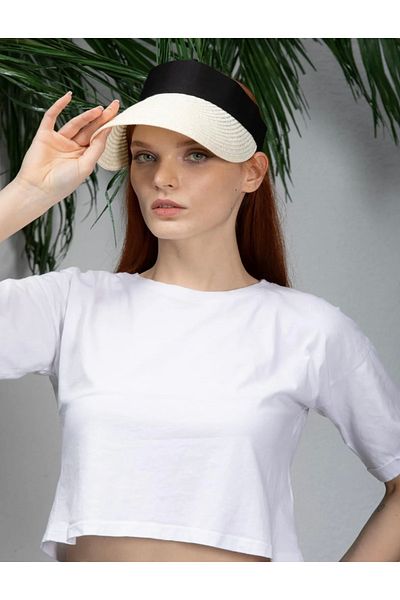 laviyonsa Visor Straw Hat Adjustable Size Tennis Cap