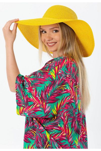 laviyonsa Straw Flared Beach Hat