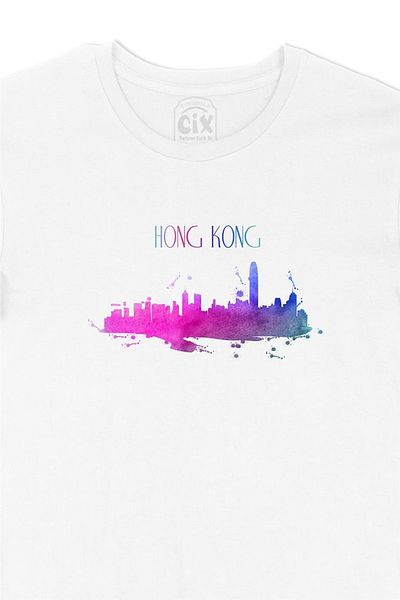 Cix Λευκό T-Shirt - Χονγκ Κονγκ Πολύχρωμο