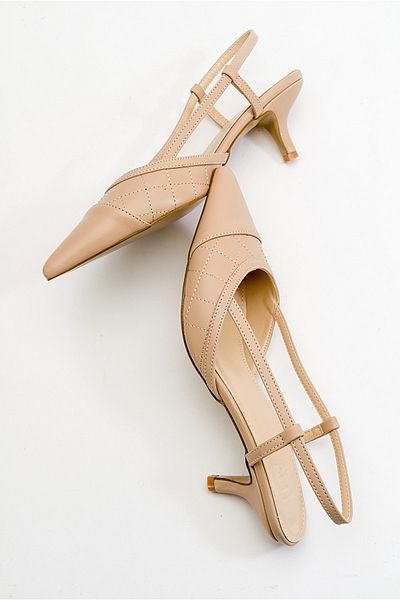 Luvi Hellbraune Damenschuhe mit Absatz