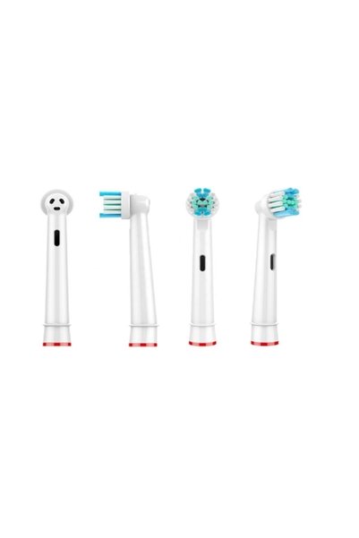 LOVYCO Oral-b Vitality 150 Uyumlu Siyah Şarj Edilebilir Diş Fırçası 4 Adet Başlık