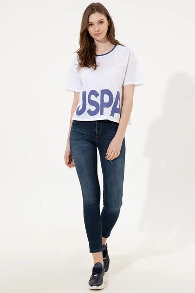 U.S. Polo Assn. Tricou de damă cu gât crew