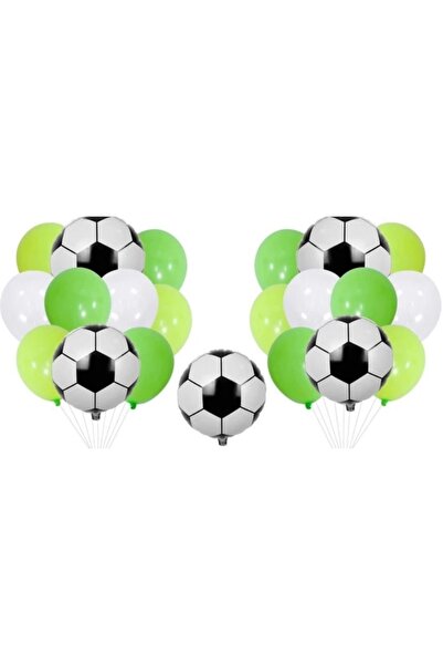 MFM Party Black White Fan Soccer Ball Foil Balloon Set