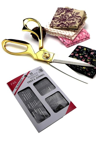 DİBA AVM Fabric Jeans Leather Cut Prof.tailor Stainless Steel Large 55 Pieces Sewing Needle Set Gift
