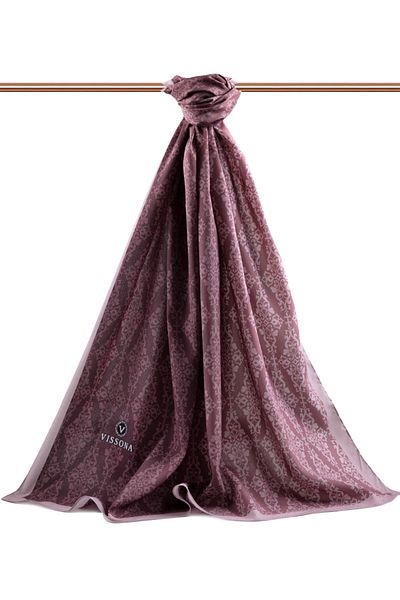 Vissona Γυναικεία Luxury Medina Silk Shawl Powder-9