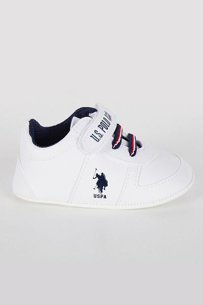 U.S. Polo Assn. حذاء بيبي بوي أبيض