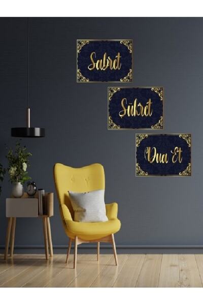 Akıllı Kağıt Statik Tutunma Özellikli Sabret Şükret Dua Et 40 X 70 Cm