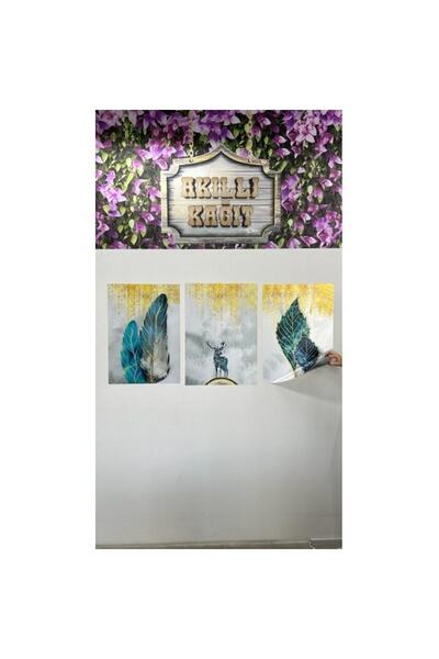 Akıllı Kağıt Statik Tutunma Özellikli 3'lü Geyik Poster Set 50x70cm