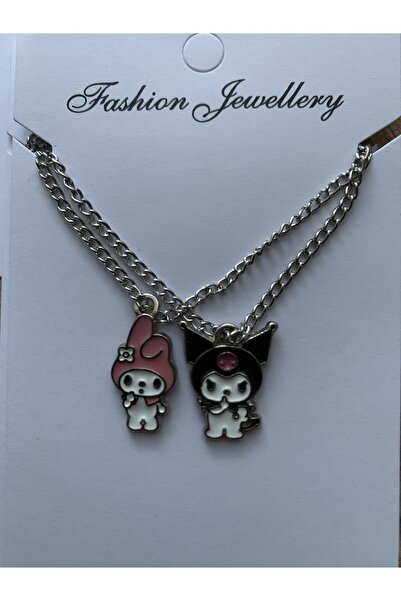 İYİ MODA My Melody Ve Kuromi Best Friends Bff Zincirli Bileklik Arkadaş Bilek...
